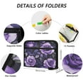 thumbnail image 3 of Organ Folder 14.2 x 0.8 x 10.6 Inches 13 Separate Pockets A4 Size Documents Folder A Sort Storage File Manager For The Home Office Purple Rose2, 3 of 7