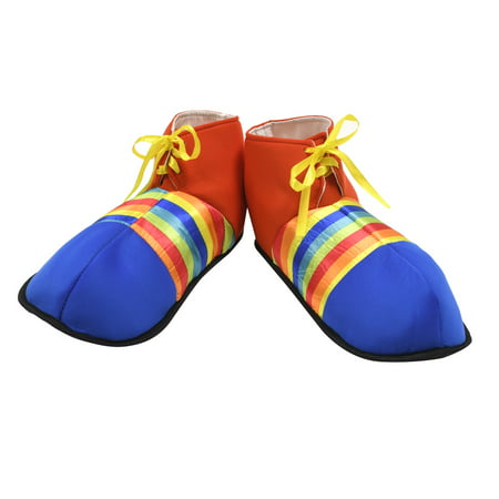 Large Jumbo Rainbow Stripe Clown Shoes Kids Party Adult Halloween Costume Accessory