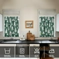 thumbnail image 3 of 3-Piece Christmas Kitchen Curtain Set - Ruffled Valance and Tier Curtains with Rod Pocket, Fresh Winter Pattern for Farmhouse Kitchen Windows Decor, 54"x14" + 27.5"x36"x2, 3 of 5