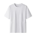thumbnail image 3 of LEKWK Crewneck T-Shirt for Men Pockets Short Sleeve Casual Top Lightweight Breathable Relaxed Fit Tee for Summer White XXXL, 3 of 4