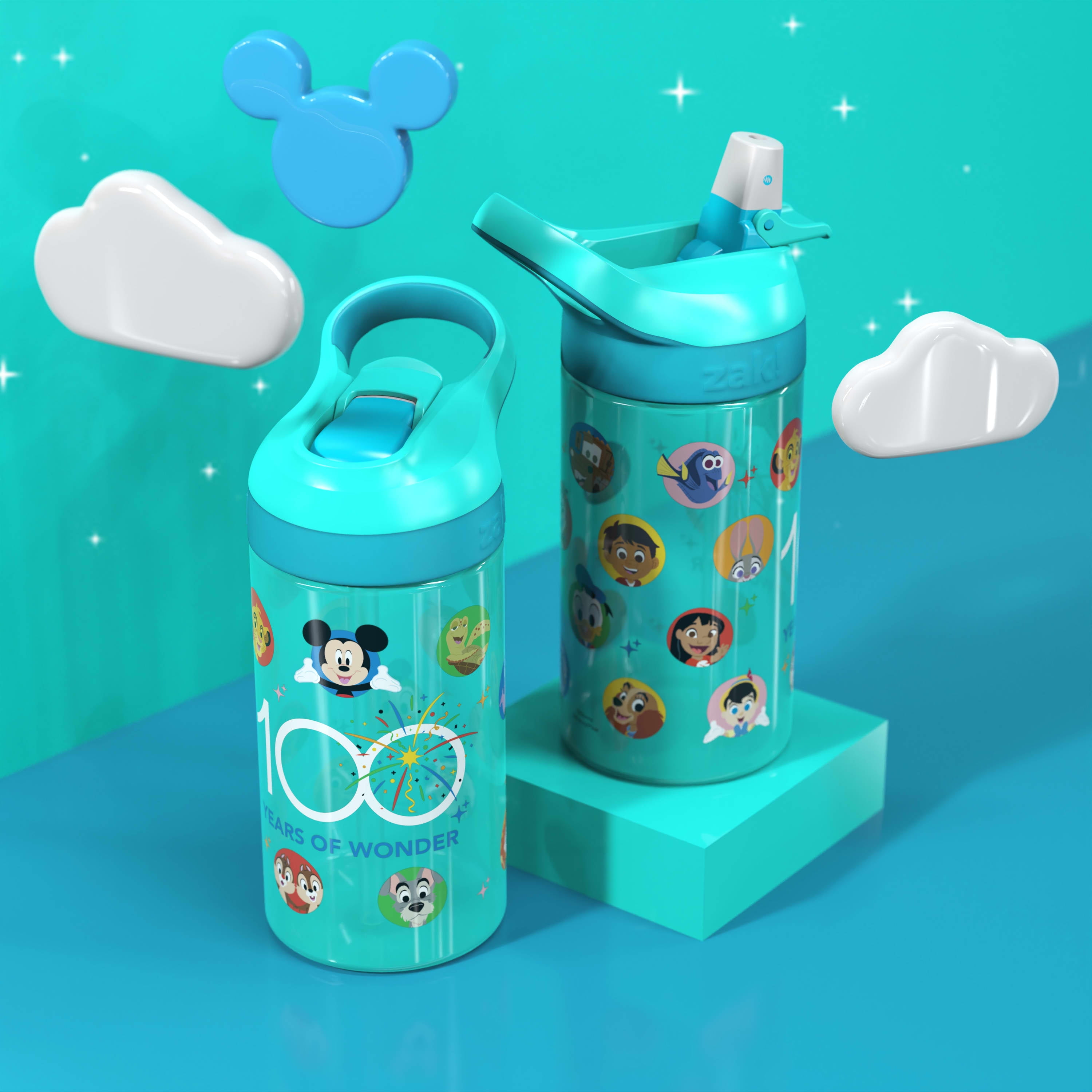 DLR - 100 Years of Wonder - Mickey & Friends “Disneyland Resort” Plastic  Water Bottle