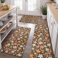 thumbnail image 2 of Pioneer Flower Floral Print Pattern Kitchen Rugs Sets Of 3,Kitchen Runner Rugs Non Skid Washable,Decorative Kitchen Floor Mats for Kitchen,Sink,Laundry,17X30 Inch + 17X47 Inch + 17X59 Inch, 2 of 6