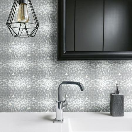 Optical Dots Wallpaper - RoomMates Grey Polka Dot Peel & Stick Wallpaper