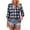 c01Blue, variant on Womens Lapel Plaid Shirts Cotton Dress Shirts Long Sleeve Collared Work Blouses Pullover Casual Tunic Top Blue XXXL