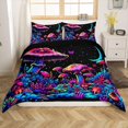 thumbnail image 3 of set de funda nórdica seta Hippie Graffiti Art Queen Bedding Sets,Galaxy Moon, 3 of 7