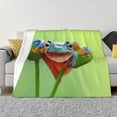 thumbnail image 1 of Fotbe Flying Frog On Branch Manta de Franela con Estampado, Manta Ultrasuave para Cama, Sofá, Auto, Hipoalergénica y Antibolitas-60"x50", 1 of 6