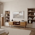 thumbnail image 4 of LuxenHome 70" TV Stand, Mid Century Modern Media TV Console for 65/70/75 Inch TVs, Wood Low Profile Cabinet with Storage, Credenza Television Stand Entertainment Center Living Room Entryway, 4 of 8