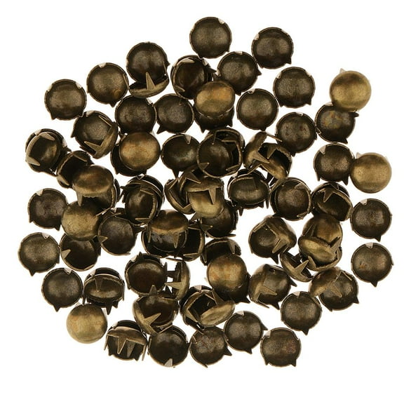 100Pcs Dome Stud Rivet Nailhead Round Leather - Bronze