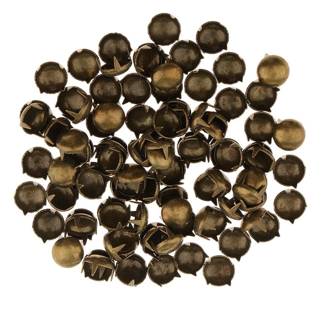 100 Pieces / Lot Nailhead DIY Metal Punk Spikes Spots , Bronze