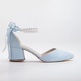 thumbnail image 1 of Miranda - Zapatos de tacón azul bebé con perlas azul cielo 25.5 CM, 1 of 9