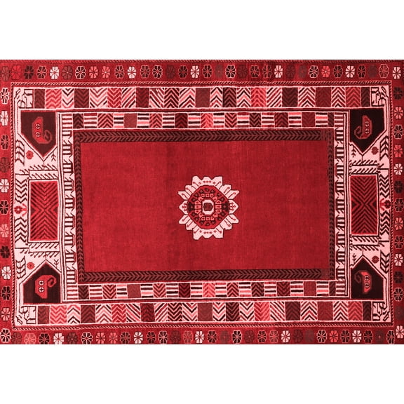 Ahgly Company Indoor Rectangle Persian Red Traditional Area Rugs, 5' x 7'