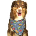 thumbnail image 5 of Dog Bandanas, Cartoon Fruit Popsicle Print Adjustable Dog Scarf Triangle Bib Handkerchief Accessories for Small Medium Large Dogs, Cats, Pets, 5 of 6