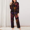 thumbnail image 3 of Lsque Five Nights At Freddy'S Pattern Long Sleeve Pajama Set for Women - Soft 2-Piece Sleepwear and Loungewear Set with Pockets, Comfy Nightwear, 3 of 8