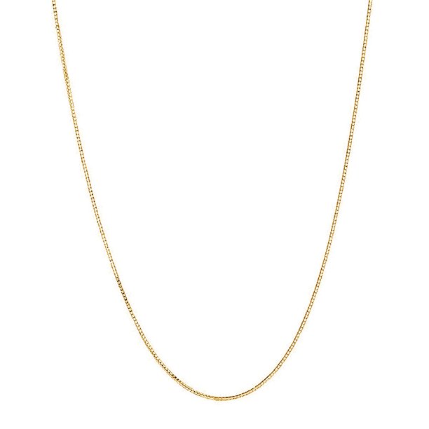 Ritastephens 14K Solid Gold Box Chain Baby Childrens Necklace 13