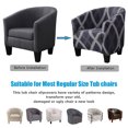 thumbnail image 4 of Club Chair Slipcover, Stretch Armchair Covers 1-Piece Geometric Print Tub Chair Covers Sofa Cover Jacquard Spandex Couch Covers for Bar Counter Living Room, 4 of 10