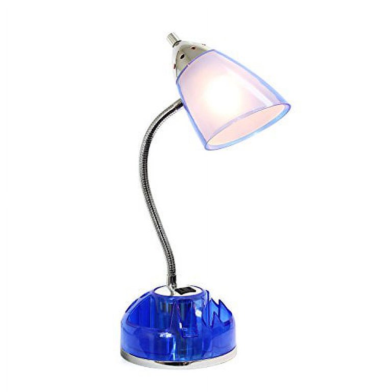 LimeLights Flossy Organizer Desk Lamp with Charging Outlet Lazy