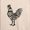 thumbnail image 3 of Instant Message - Floral Rooster - Women's Lightweight French Terry Long Sleeve Shirt, 3 of 6