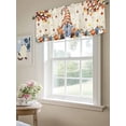 thumbnail image 4 of Thanksgiving Gnome Valances for Windows Pumpkin Fall Maple Leaf Beige Letter Kitchen Valance Curtain Rod Pocket Small Curtains for Cafe Bathroom Laundry Basement 42" x 18", 4 of 8