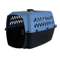 Pet Porter Fashion Dog Kennel 26", Parisian Blue & Black, for Pets 20-25lbs