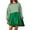 Green, variant on Fengyings Clearance Women Oversized Patchwork Mini Sweatshirt Dress Color Block Long Sleeve Crewneck Loose Pullover Pleated Dresses