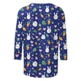 thumbnail image 4 of Idoravan Womens Tops Plus Size 3X Easter Shirts for Women Plus Size Women's Easter Printed Blouses 3/4 Sleeve T-Shirt Round Neck Pullover Casual Fashionable Top, 4 of 5