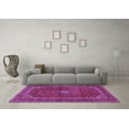 thumbnail image 3 of Ahgly Company Indoor Rectangle Medallion Purple Traditional Area Rugs, 5' x 7', 3 of 4