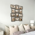 thumbnail image 5 of Vintage 18x25 Photo Frame - 12 Openings for 6x4 Photos - Rusted Gold Edge - Wall Hanging - Gallery Collection Style, 5 of 7
