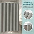 thumbnail image 2 of Unique Bargains Waterproof Geometry Shower Curtain Set with 12 Hooks Grey 71"W x 71"L, 2 of 8