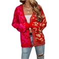 thumbnail image 4 of Cárdigan con estampado de leopardo, suéter informal con botones en la parte delantera abierta, abrigo, prendas de vestir, 4 of 5