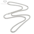 thumbnail image 2 of 925 Italian Sterling Silver 4mm Ball Bead Moon Cut Chain, FREE Microfiber Cloth, Rhodium Dog Tag Solid Mens Womens Necklace 16" - 36", Giorgio Bergamo, 2 of 7