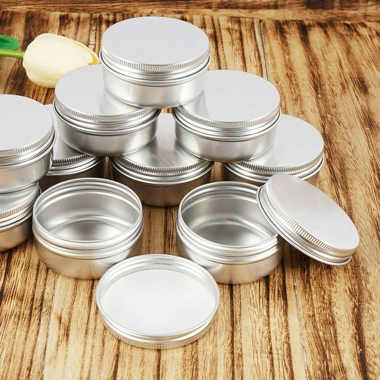 10 Pack Tin Cans Screw Top Round Metal Lip Balm Tins Containers Lids  (100ml) - AliExpress