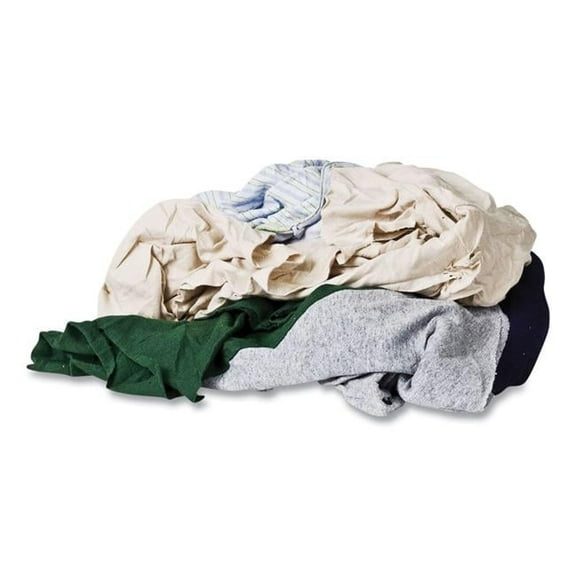 Reclaimed Color T-Shirt Rags, Assorted - Box of 125