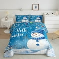 thumbnail image 2 of Manfei Hellow Winter Bedding Comforter Set,Snowman Pattern Twin Comforter Sets,Merry Christmas Bedding Set For Girl,Luxury Bedroom Decor Reversible,2 Pieces, 2 of 8