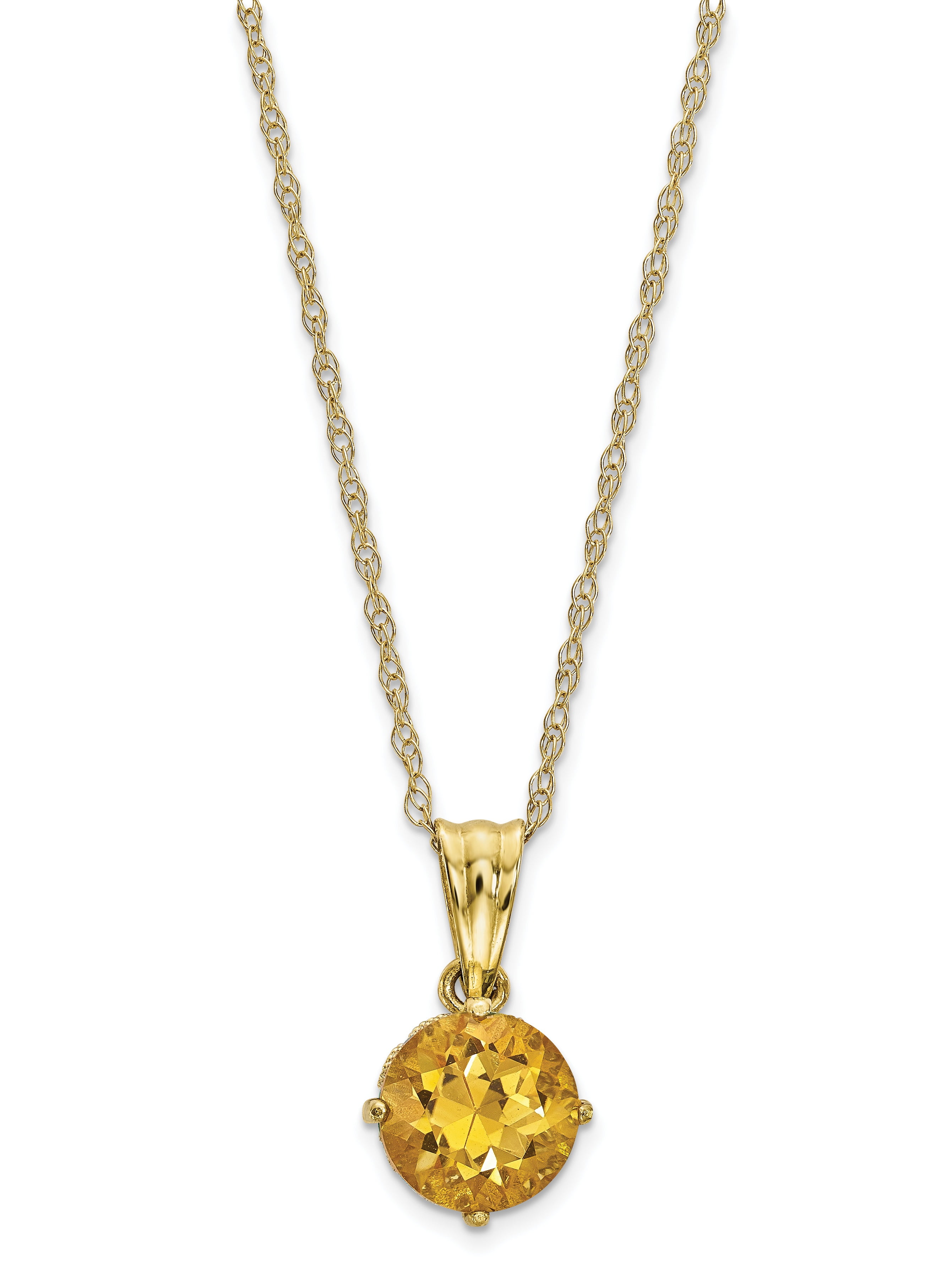 Best Price Product 10K Tiara Collection Polished Diamond Citrine