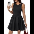 thumbnail image 2 of Vestidos para Mujer, Informales, Sin Mangas, con Espalda Descubierta, Cuello Redondo, Minivestido Corto con , Vestido Veraniego Negro XL, 2 of 10
