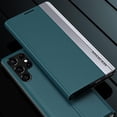thumbnail image 2 of Thin Slim Flip Cover for Samsung Galaxy S23 Ultra (Not S23) with Kickstand, Business PU Leather Shockproof Drop Protective Phone Case for Samsung Galaxy S23 Ultra CX Light Blue, 2 of 8