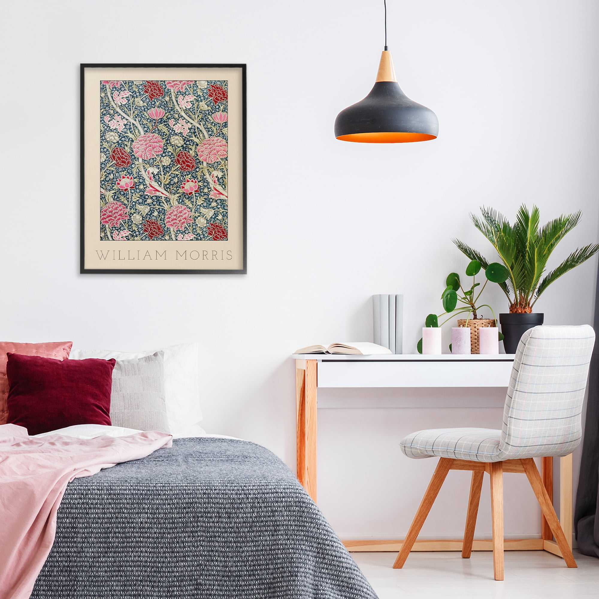 Stupell Industries Ornate Intertwined Flower Classic Black Framed Giclee Art, design by Lil' Rue