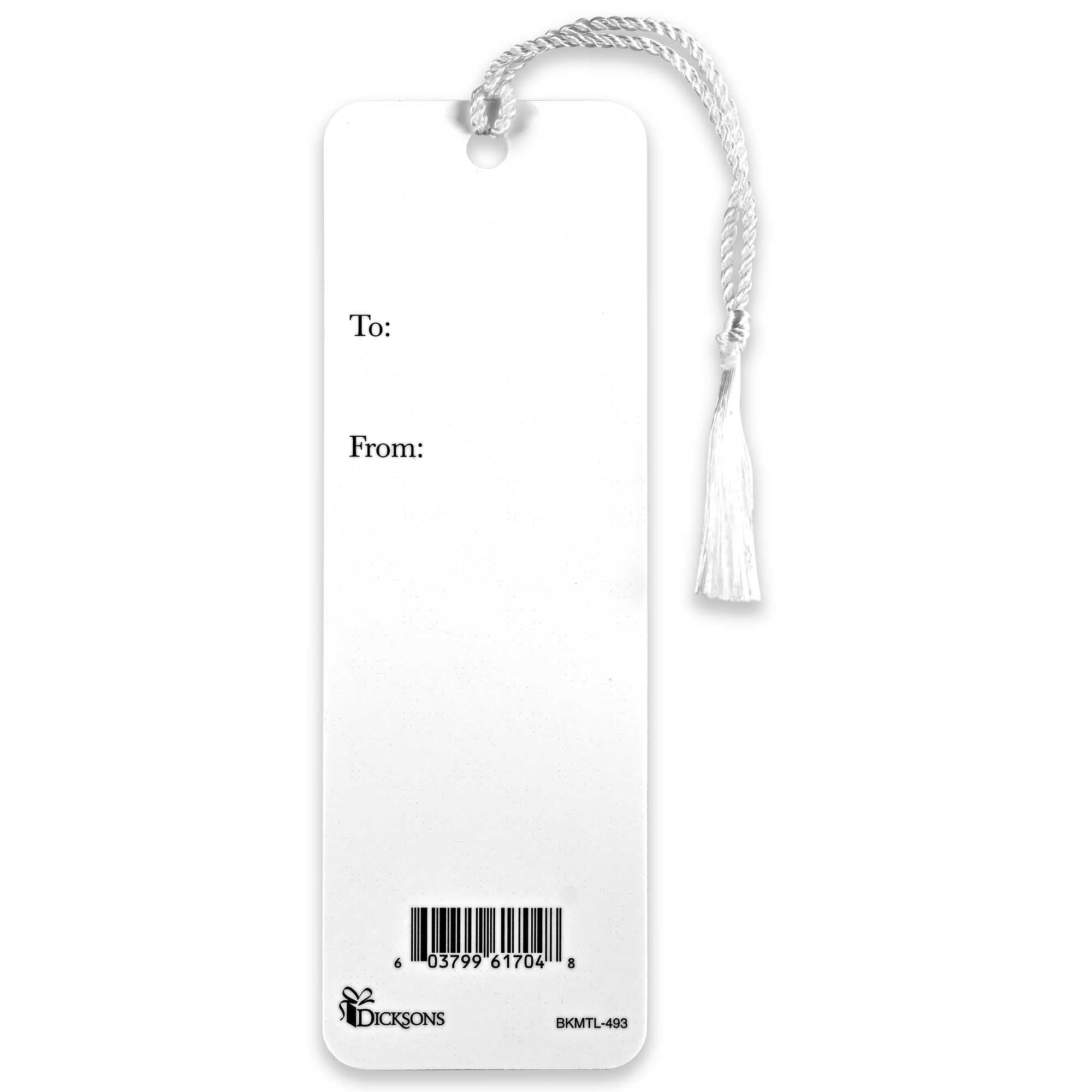 Dicksons BKMTL-493 When You Fall Rise and Keep Trying Black and White Polka Dot 2 x 6 Paper and Tassel Encouraging Tassel Bookmark, Pack of 12