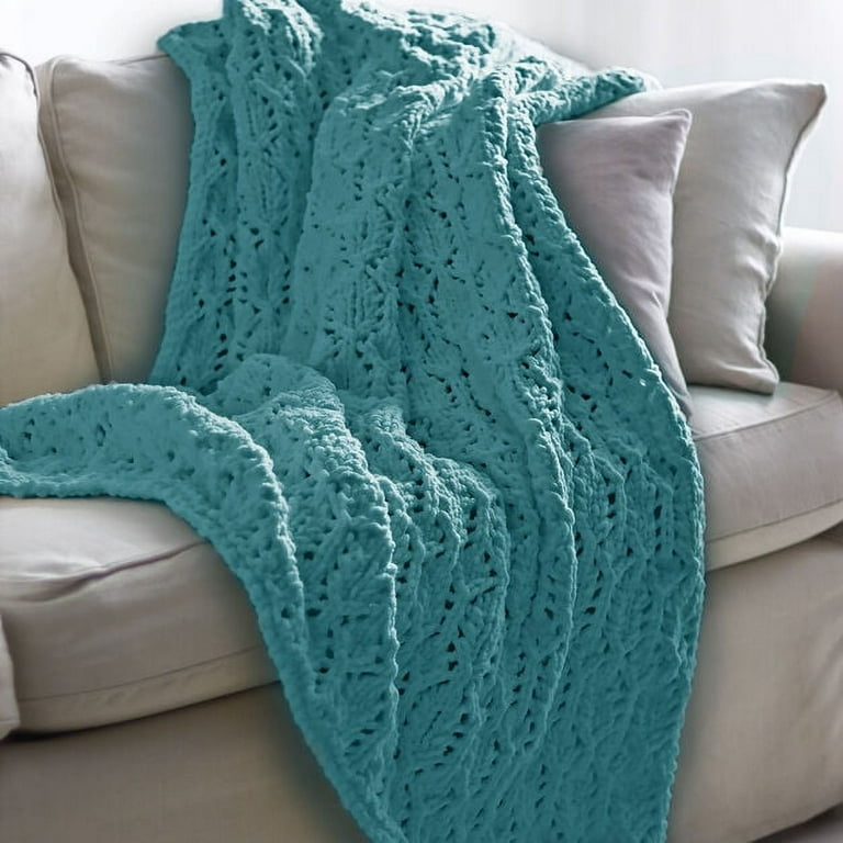 Bernat® Blanket™ #6 Super Bulky Polyester Yarn, Faded Blues