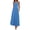 Blue, variant on Summer Maxi Dresses for Women Strapless Ruched Tube Top Beach Vacation Spring Wedding Guest Dress Pockets