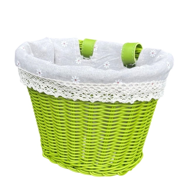 Cesta para bicicleta infantil, cesta para triciclo, fácil de instalar, almacenamiento, decoración universal. 25 cm x 19 cm x 18 cm