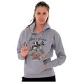 thumbnail image 4 of Life's A Gamble Skull Rose Tattoo Unisex Plus Fleece Graphic Hoodie Brisco Brands 2X, 4 of 5