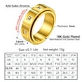 thumbnail image 5 of Clearance Spinner Gold Ring for Women/Men Fidget Band Rings for Relieve Anxiety Ring Finger Ring for Party Christmas Gift Jewelry, Size 7-12, 5 of 7