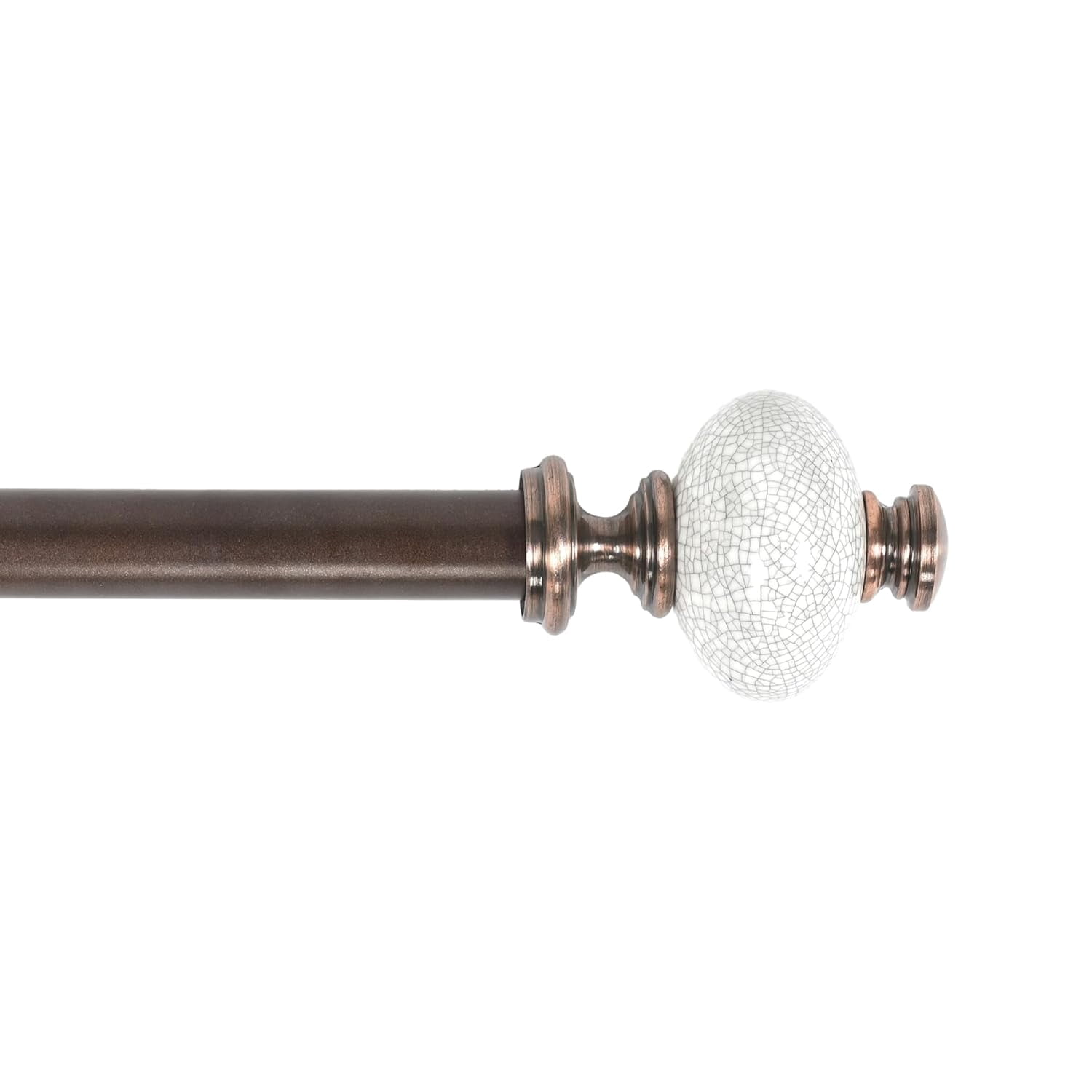 Deco Window Modern 1 in Supreme Ceremic Supreme Ceremic Adjustable Single Curtain Rods, 18 in - 44 in