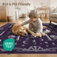 thumbnail image 4 of ODIKA 8'x10' Washable Area Rug Gothic Horror Halloween Skull Spooky Witchy Vintage Witch Ghost Flowing Dynamic for Dining Room, Large Office, Lounge, Non-Slip Chair-Friendly Mat, 4 of 7