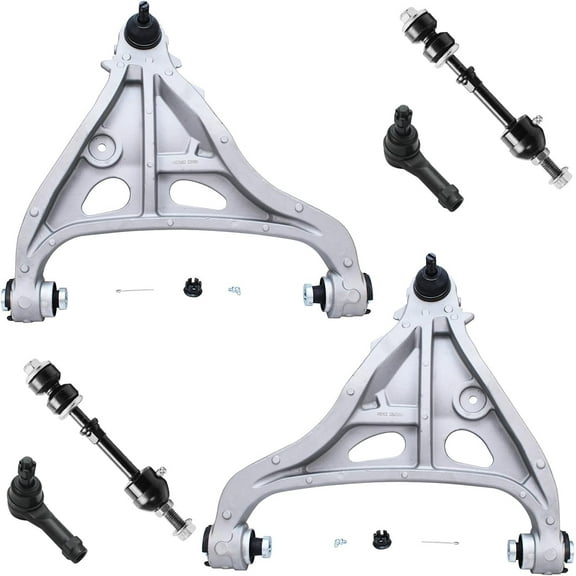 Detroit Axle - RWD 6pc Front End Suspension Kit for Ford 05-08 F-150 Lincoln Mark LT 2 Lower Control Arms with Ball Joints 2 Sway Bar Links 2 Outer Tie Rod Ends 2005 2006 2007 2008 Replacement