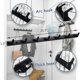 thumbnail image 1 of Abrigo montado en la pared con 7 ganchos colgantes soporte para toallas 25,7 & quot; x1,3 & quot; negro moderno colgante para ropa de baño de entrada (7 ganchos) Feliz Sencillez, 1 of 5