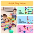 thumbnail image 2 of Bloques de construcción magnéticos Marble Run Toy PicassoTiles de 120 piezas, 2 of 6