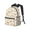 thumbnail image 2 of Daiia Cartoon Corgi School Backpack for Men Women, Unisex Large Waterproof Bookbag Schoolbag Casual Daypack for High School/College/Teens/Travel/Work Black, 2 of 8