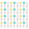 thumbnail image 4 of 50PCS Creative Metal Bookmark Color Clip de papel Hair Ball Clip de papel Creative Bookmark (Color aleatorio), 4 of 6